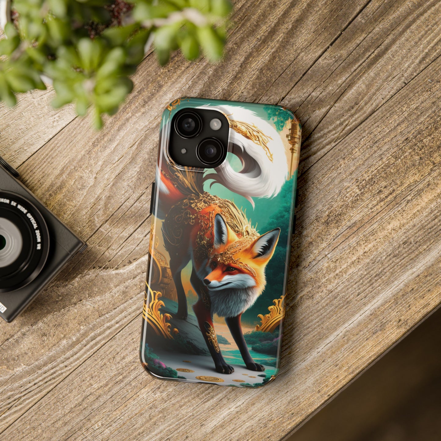 Art Nouveau Reverie: Leaping Red Fox - Tough Phone Cases