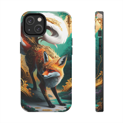 Art Nouveau Reverie: Leaping Red Fox - Tough Phone Cases