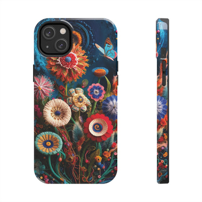 Floral Bloom: Art and Sewing Materials - Tough Phone Cases