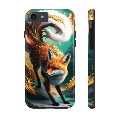 Art Nouveau Reverie: Leaping Red Fox - Tough Phone Cases