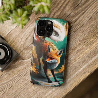 Art Nouveau Reverie: Leaping Red Fox - Tough Phone Cases