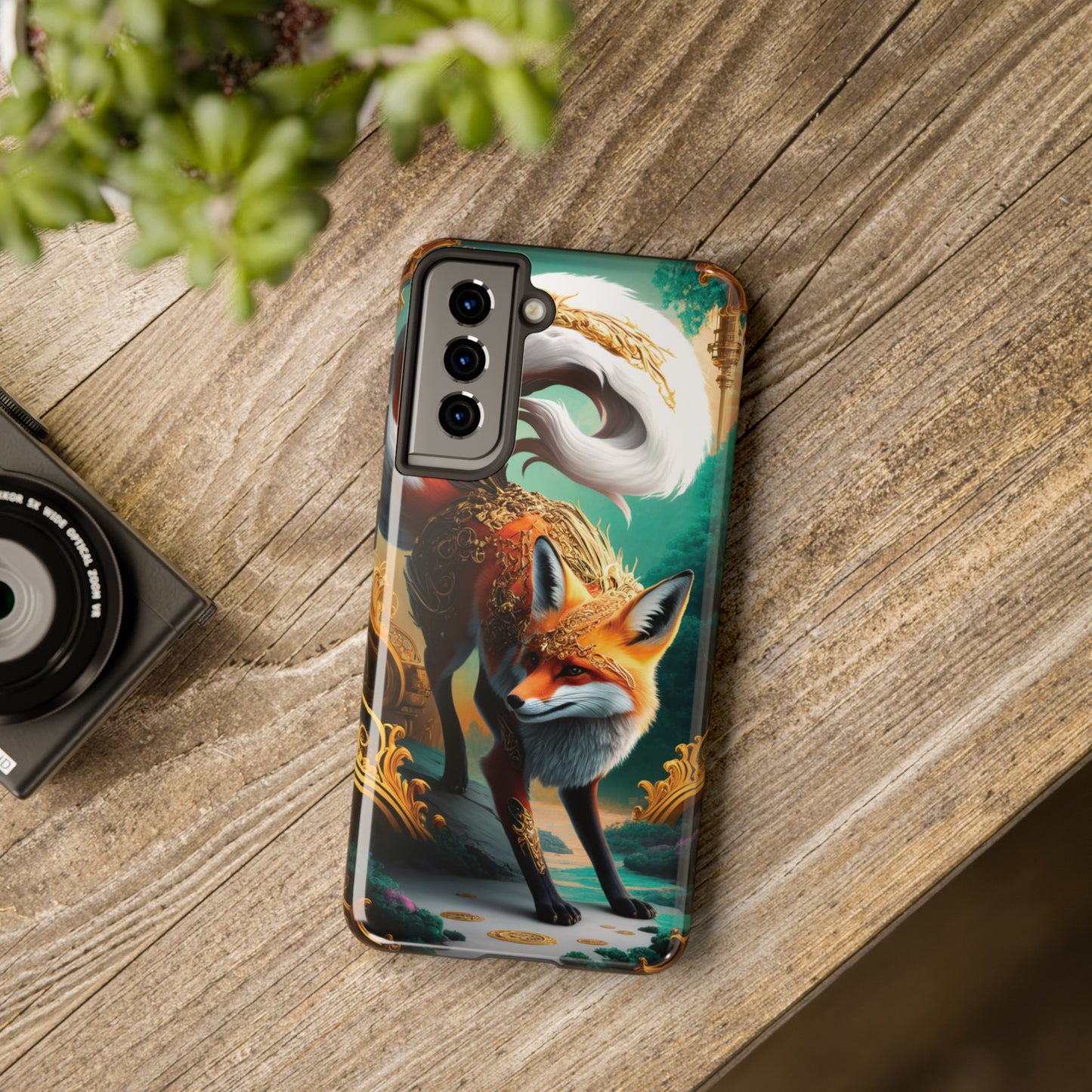 Art Nouveau Reverie: Leaping Red Fox - Tough Phone Cases