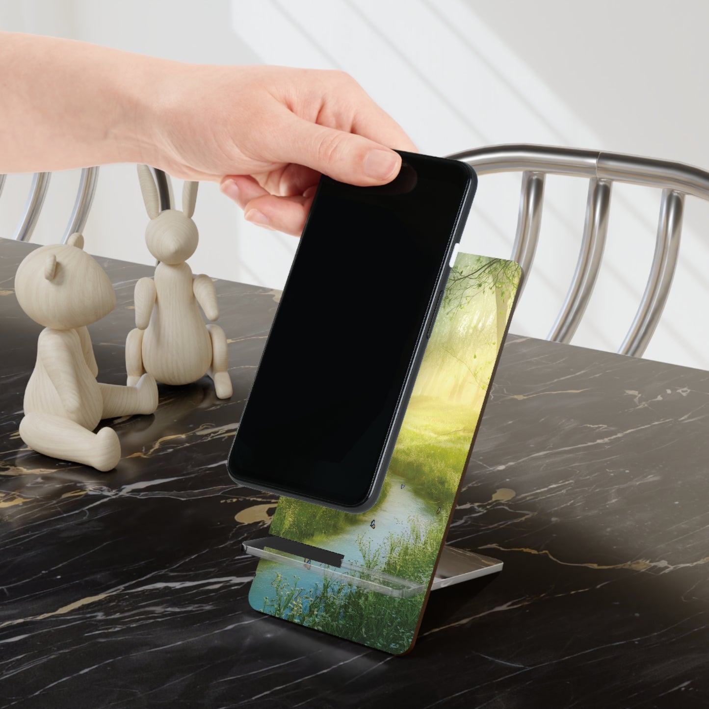 Tranquil Riverview - Display Stand for Smartphones