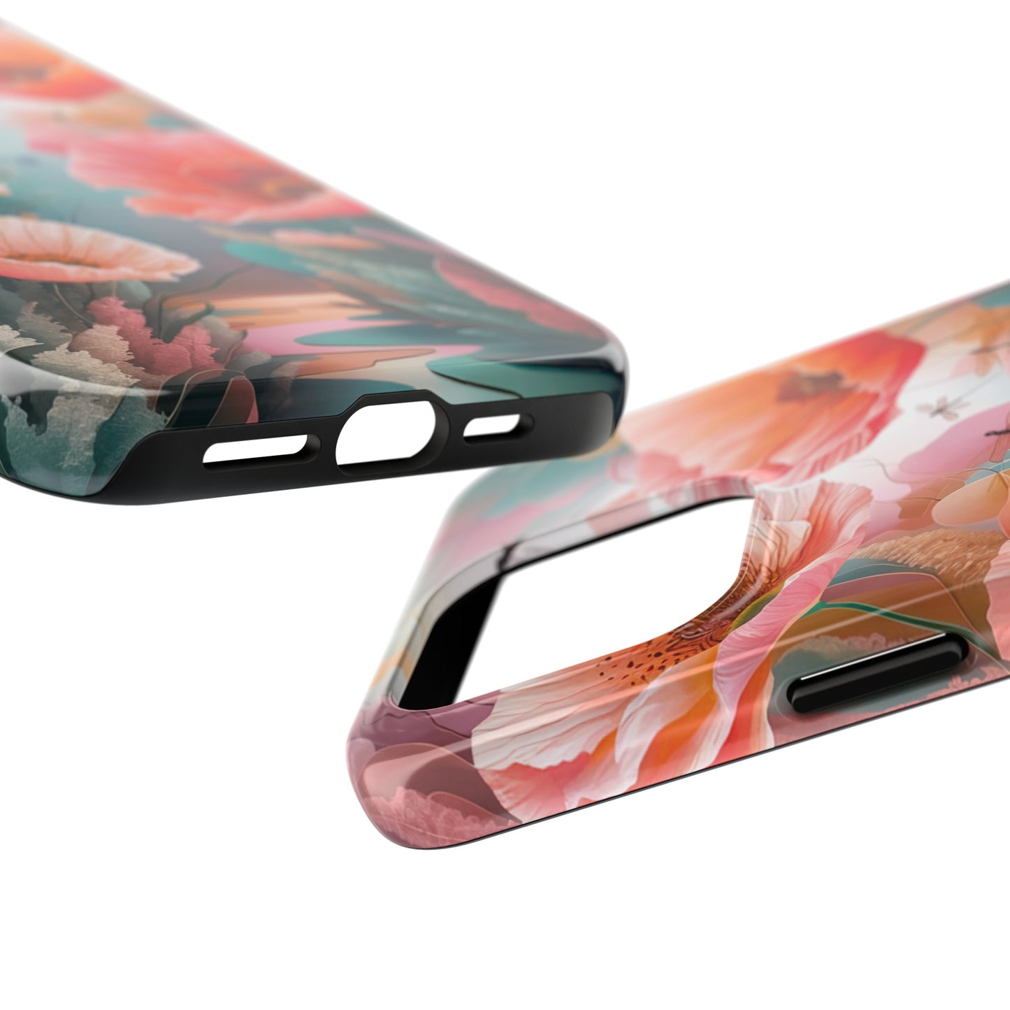Whimsical Wings and Petal Whispers - Tough Phone Cases