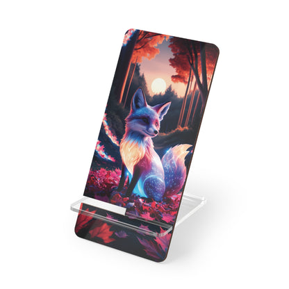 Autumn Glow: Fox and Phone in Harmony - Display Stand for Smartphones