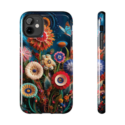 Floral Bloom: Art and Sewing Materials - Tough Phone Cases