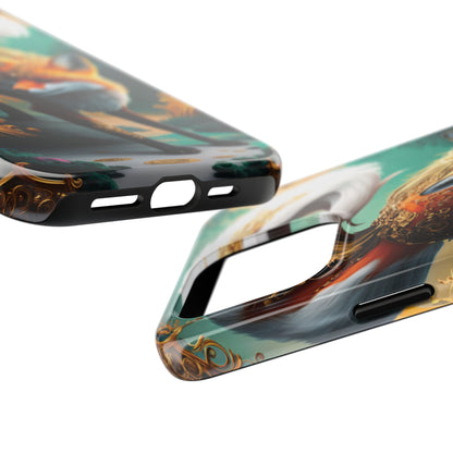 Art Nouveau Reverie: Leaping Red Fox - Tough Phone Cases