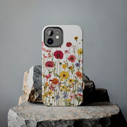 Row of Blooms - Tough Phone Cases