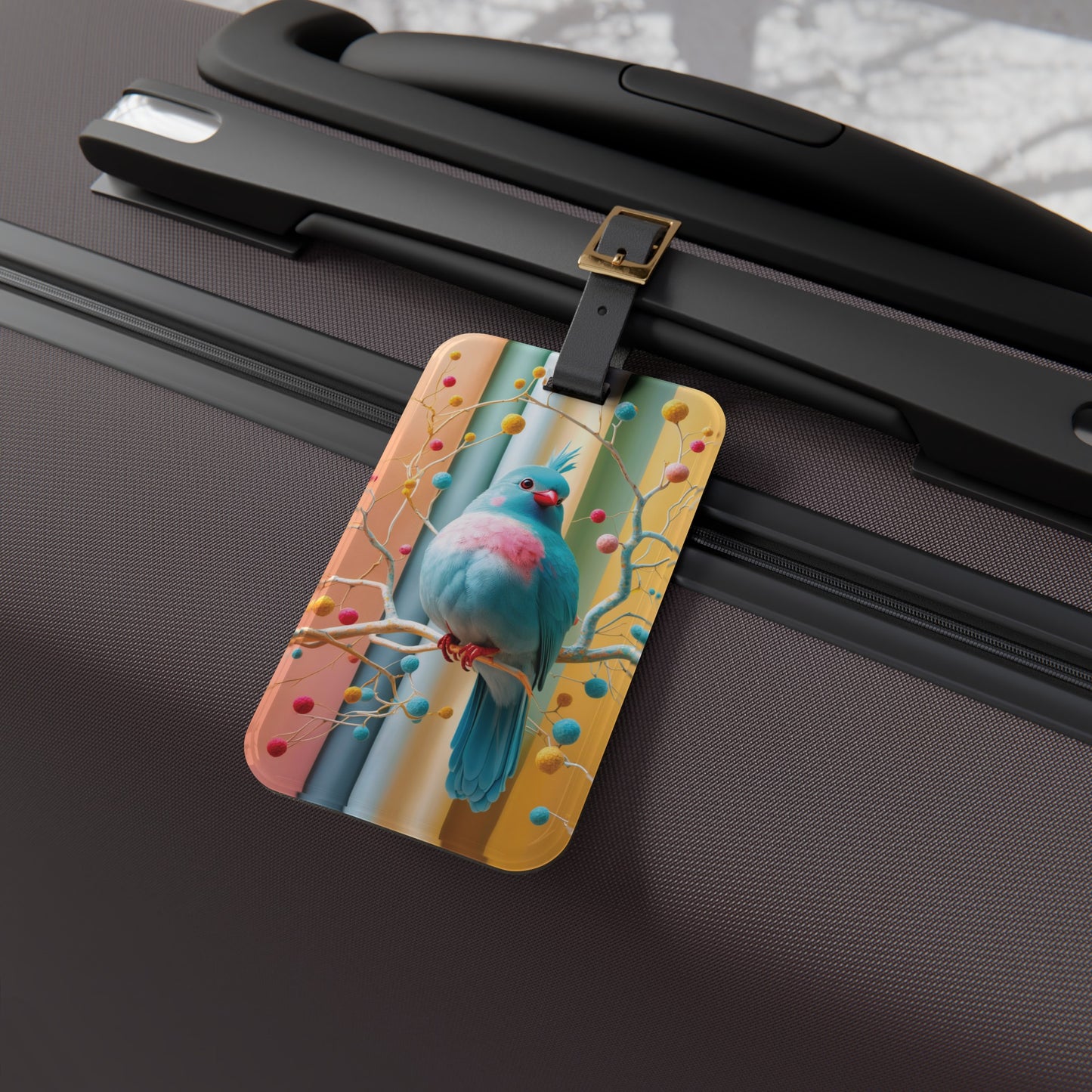 Color Me Pink and Blue - Luggage Tag