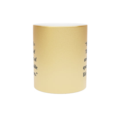 "Friend = The chief architect of questionable life choices" - Metallic Mug (Silver\Gold)
