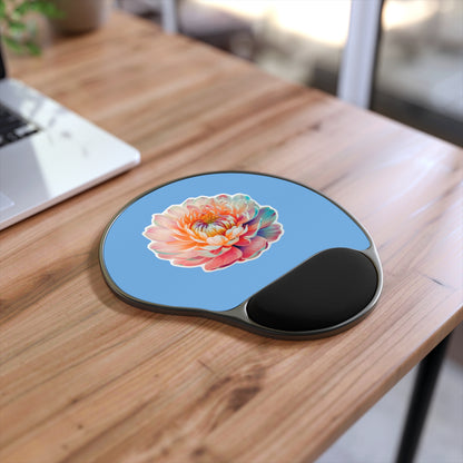 "A plethora of hues Flower" - Mouse Pad With Wrist Rest