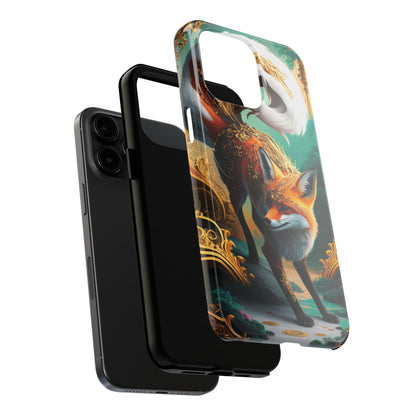 Art Nouveau Reverie: Leaping Red Fox - Tough Phone Cases