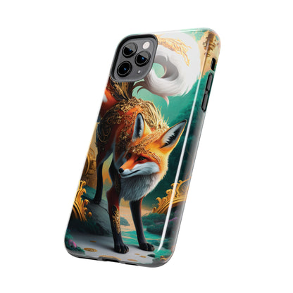 Art Nouveau Reverie: Leaping Red Fox - Tough Phone Cases