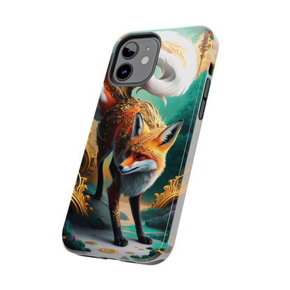 Art Nouveau Reverie: Leaping Red Fox - Tough Phone Cases