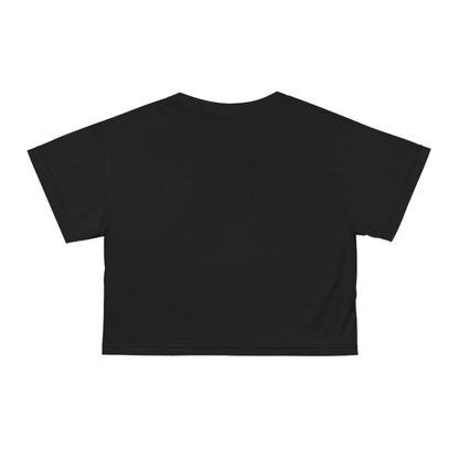 "Red Balloon Scottish Fold Version" - Crop Tee (AOP) in Black