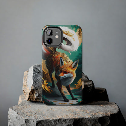 Art Nouveau Reverie: Leaping Red Fox - Tough Phone Cases