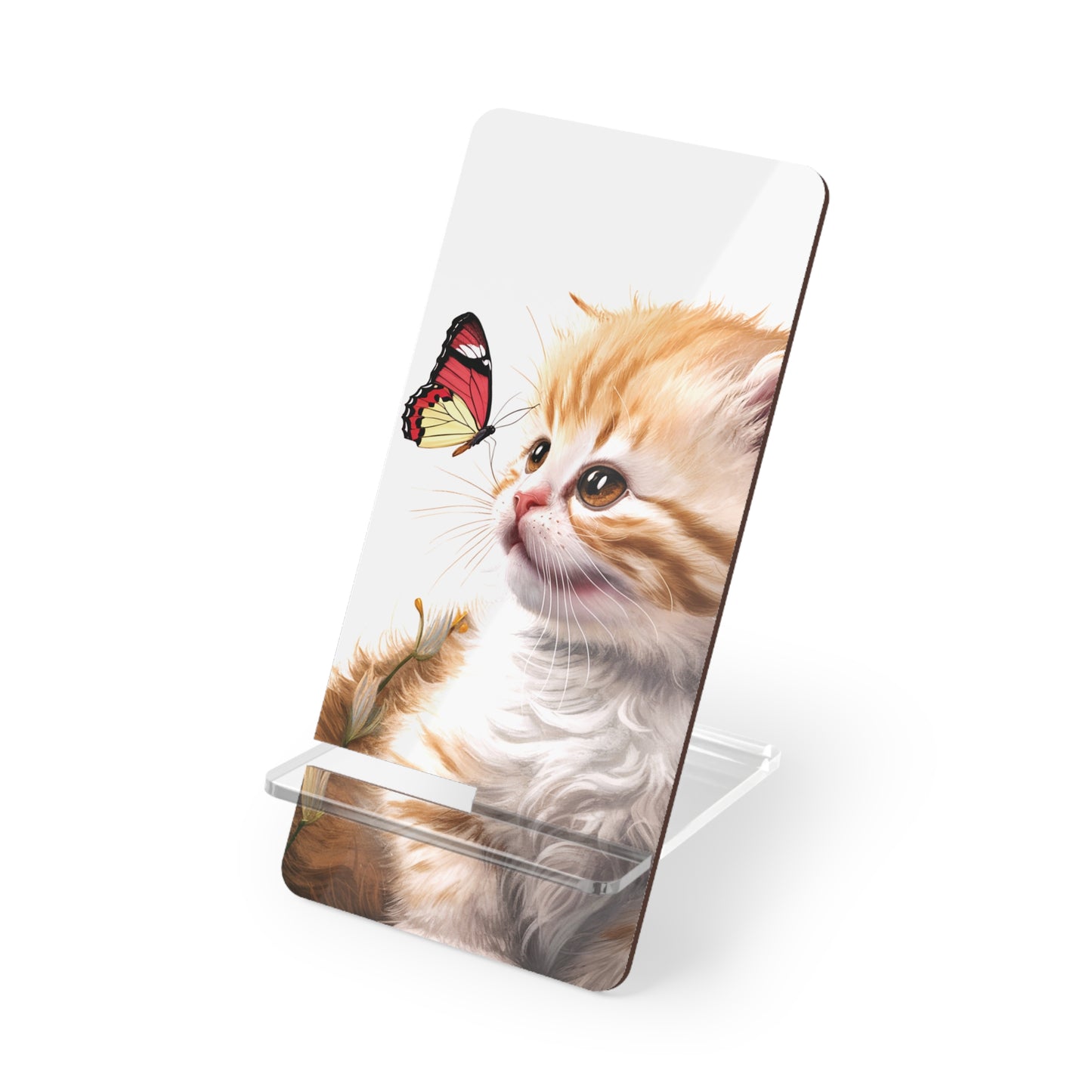 The Butterfly and the Scottish Fold - Display Stand for Smartphones