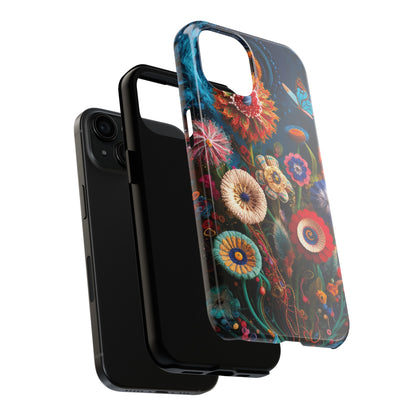 Floral Bloom: Art and Sewing Materials - Tough Phone Cases