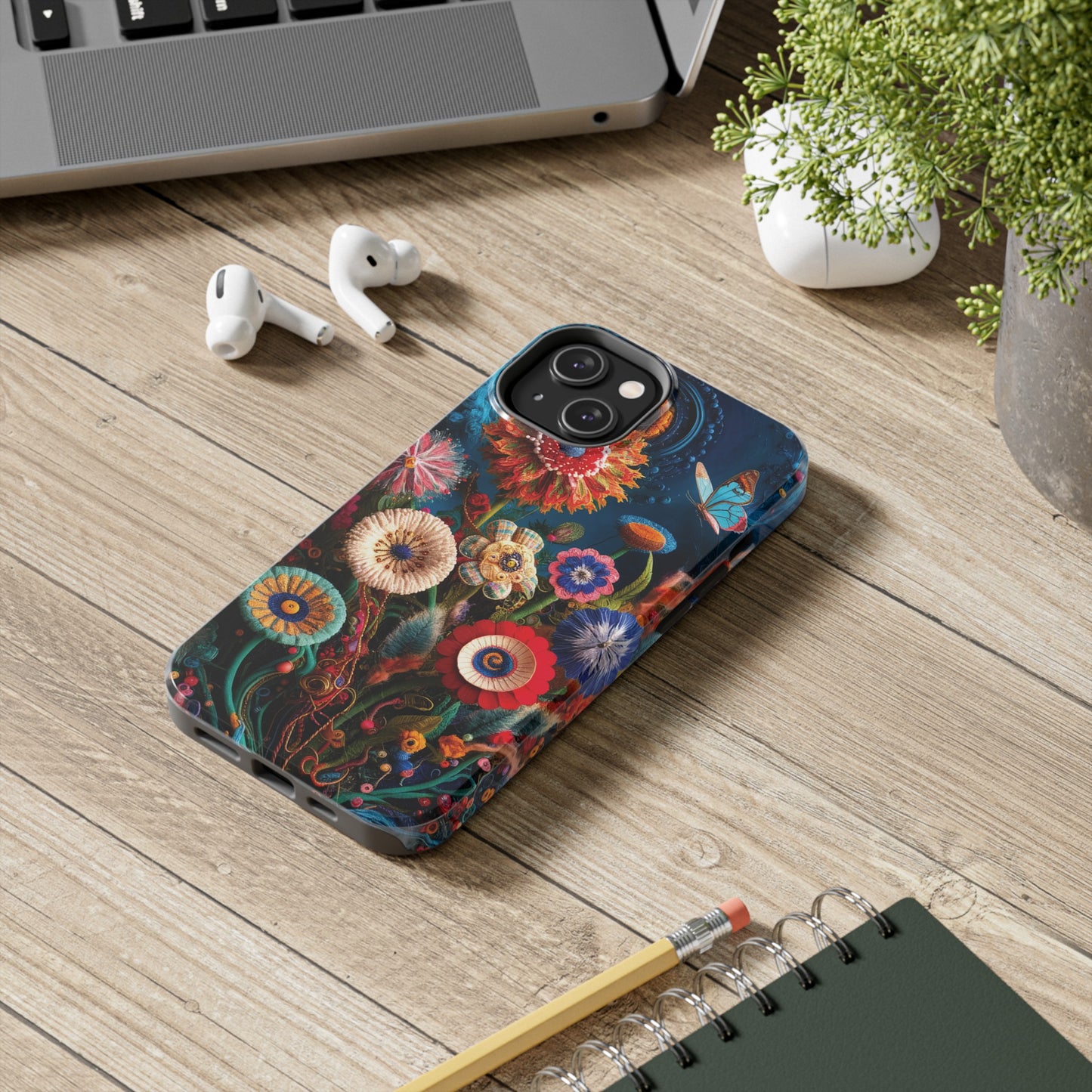 Floral Bloom: Art and Sewing Materials - Tough Phone Cases