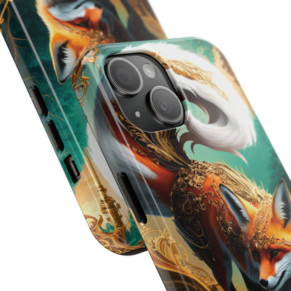 Art Nouveau Reverie: Leaping Red Fox - Tough Phone Cases