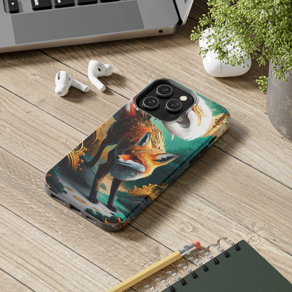 Art Nouveau Reverie: Leaping Red Fox - Tough Phone Cases