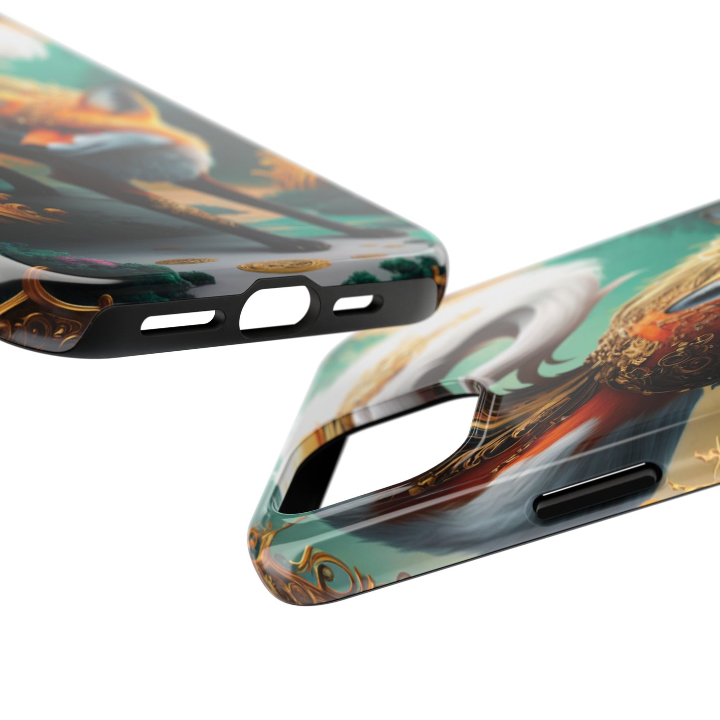 Art Nouveau Reverie: Leaping Red Fox - Tough Phone Cases