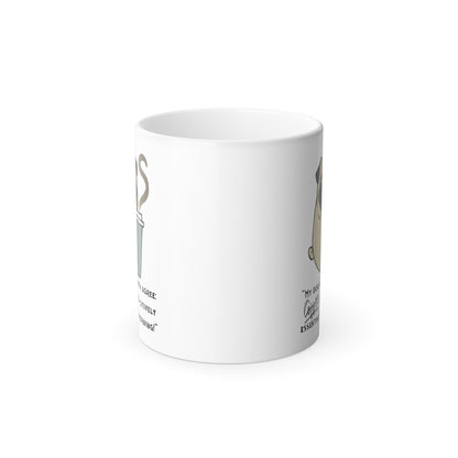 "My Dog and I Both Agree; Coffee is Paw-sitively Essential in the Morning!" - Color Morphing Mug, 11oz