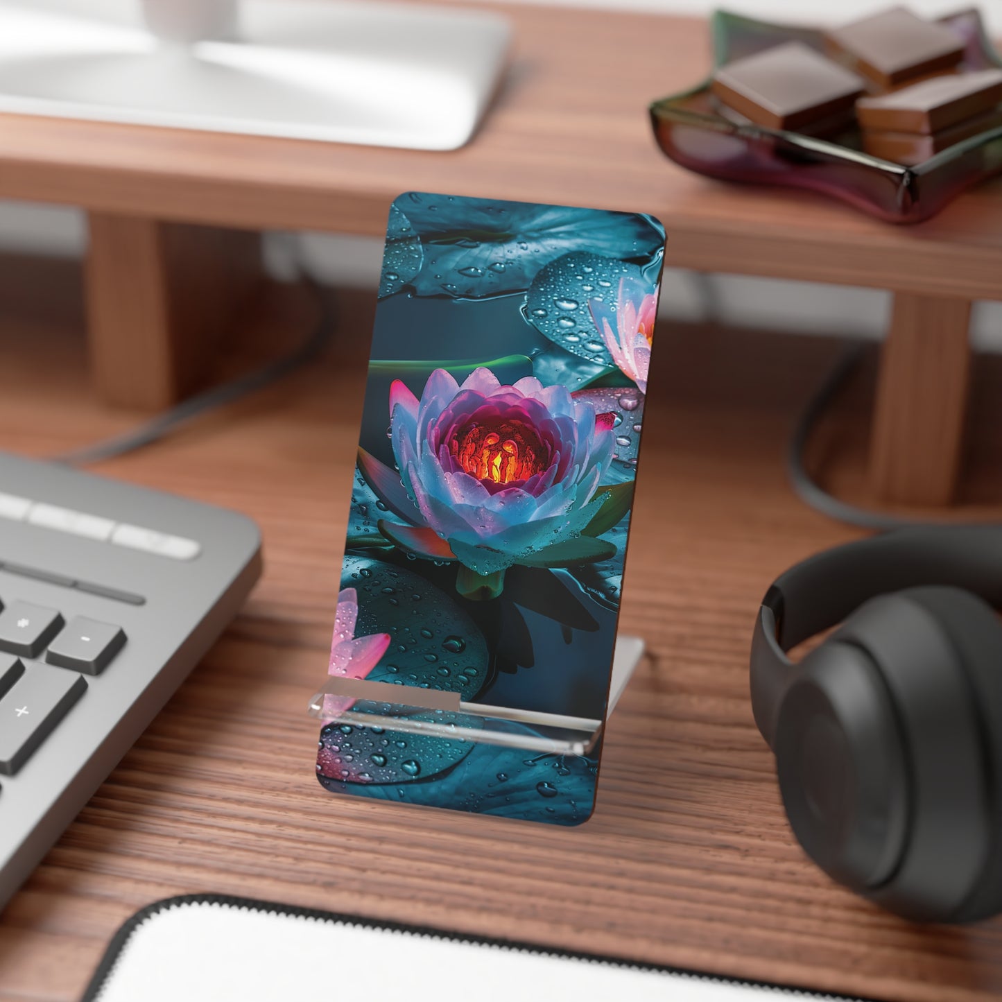 Ethereal Water Lilies - Display Stand for Smartphones