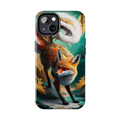 Art Nouveau Reverie: Leaping Red Fox - Tough Phone Cases