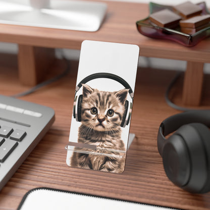 Purrfect Beats: Kitten Groovin' to the Meowsic! - Display Stand for Smartphones