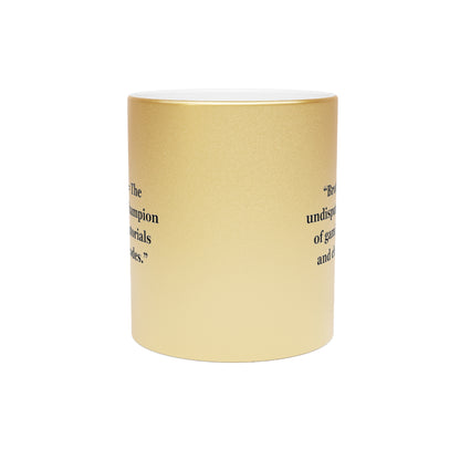 "Brother - The undisputed champion of gaming tutorials and cheat codes" - Metallic Mug (Silver\Gold)