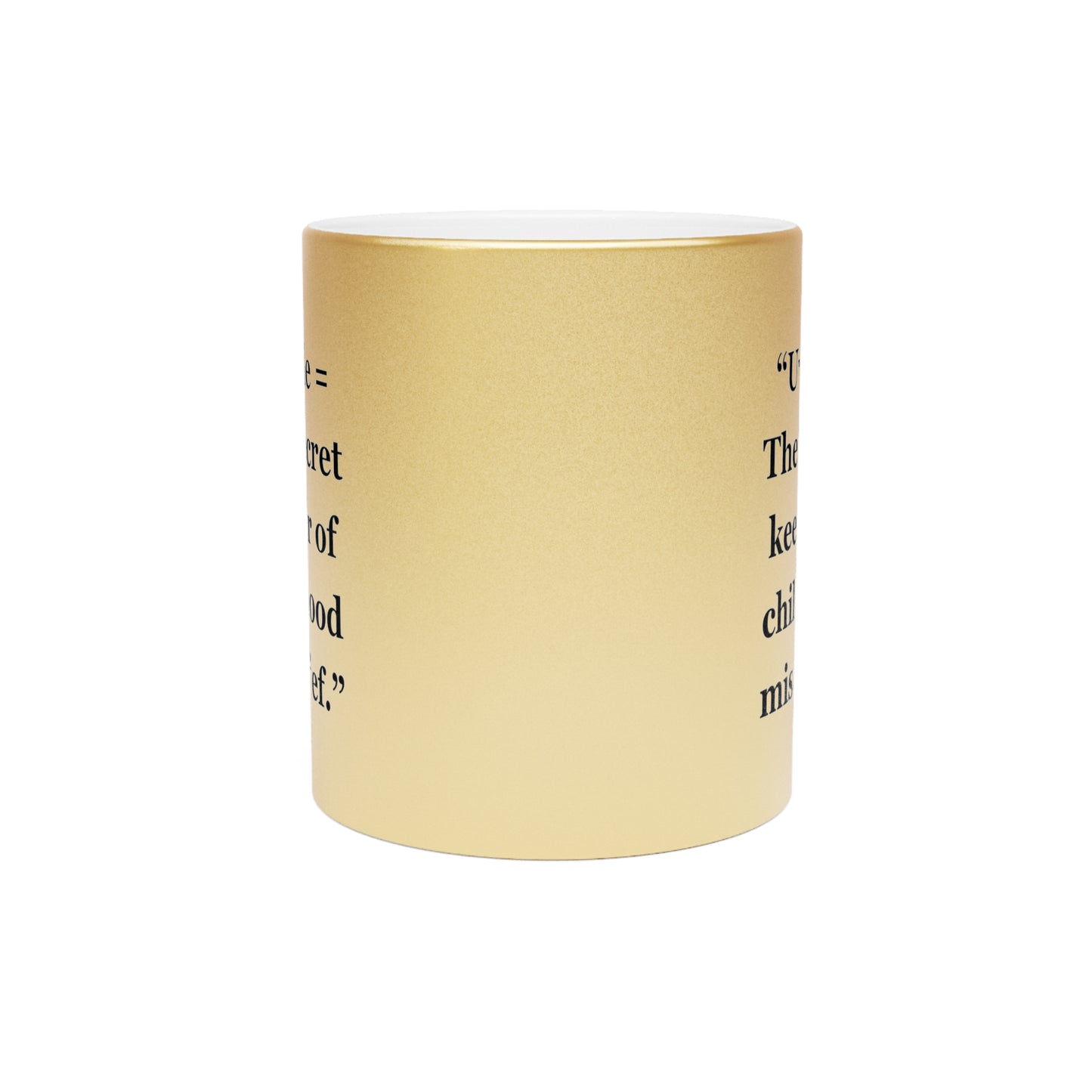 "Uncle = The secret keeper of childhood mischief" - Metallic Mug (Silver\Gold)