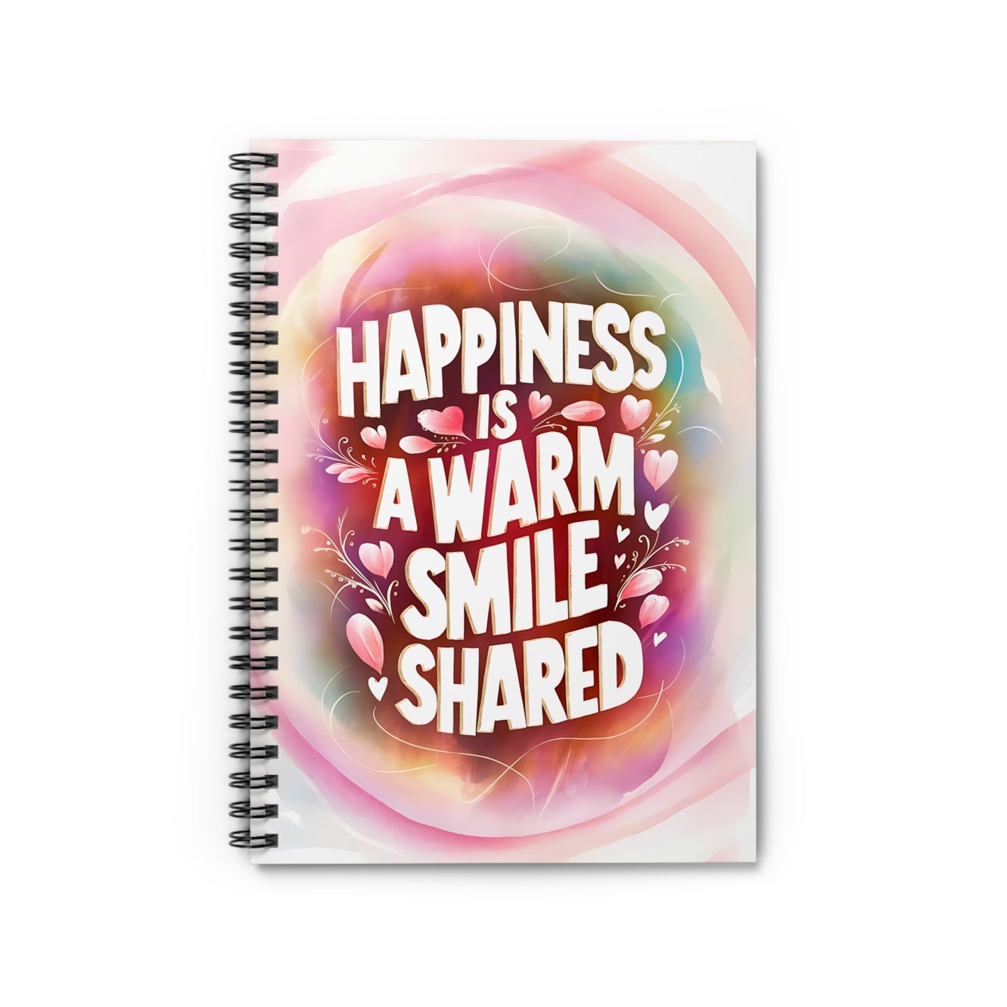 Happiness is a Warm Smile Shared Spiral Notebook - Ruled Line