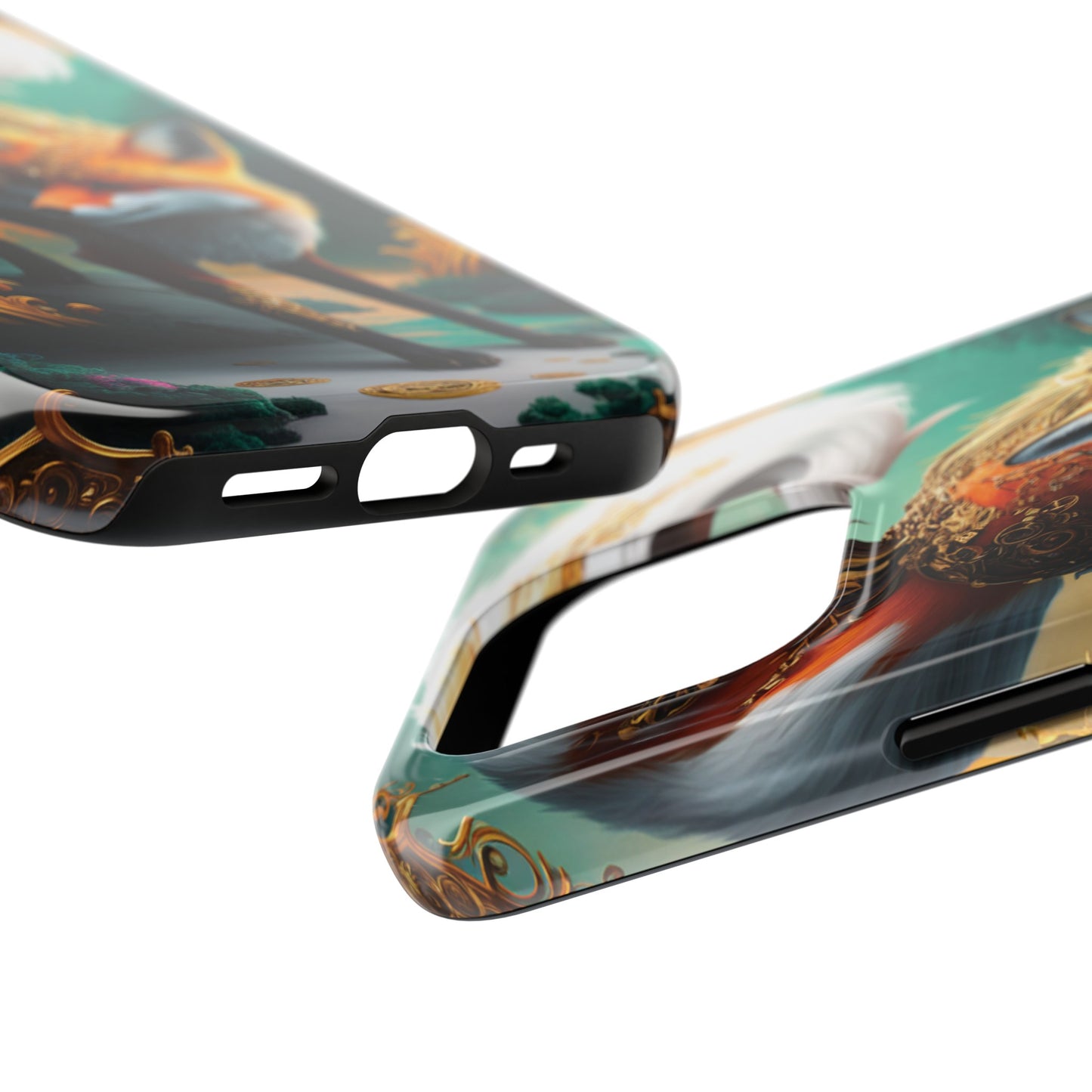 Art Nouveau Reverie: Leaping Red Fox - Tough Phone Cases